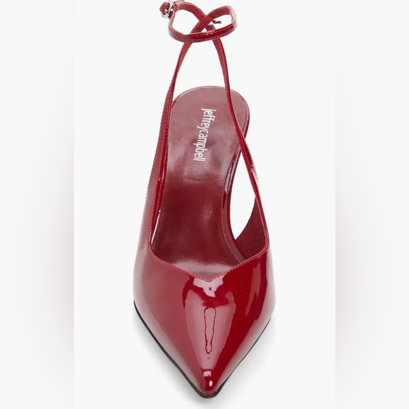 Jeffrey Campbell Executive Ankle Strap Pointed Toe Slingback Pump Size 7 - Picture 3 of 11